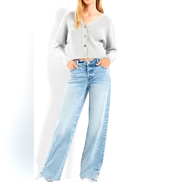 Express relaxed fit straight jean- size 8S - Picture 2 of 12